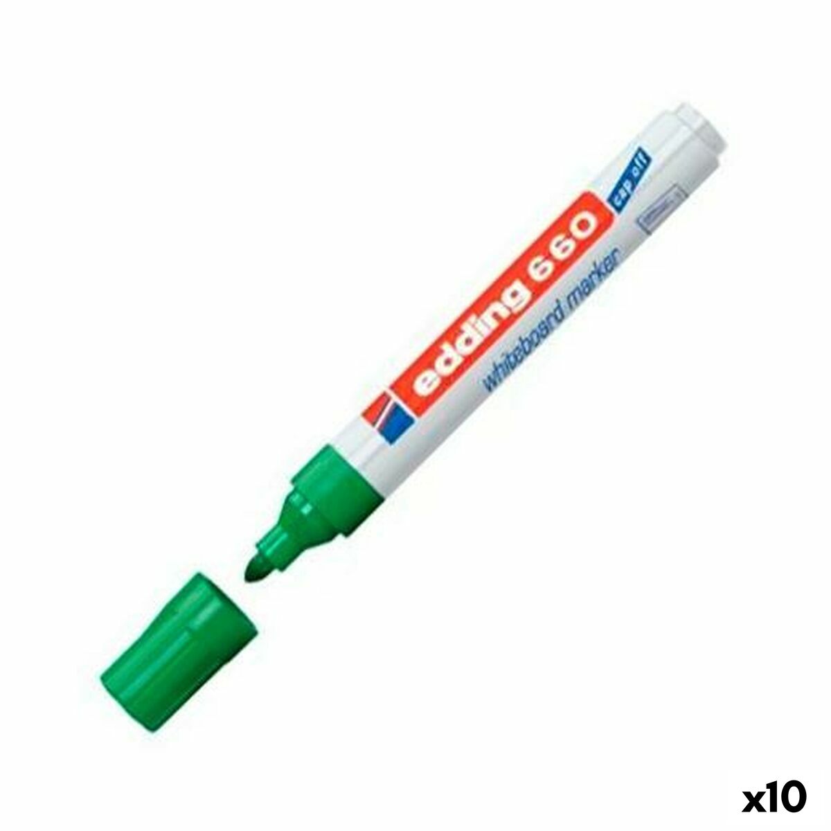 Marcador para Quadro Edding 661 Ardósia branca Verde (10 Peças) (10 Unidades)