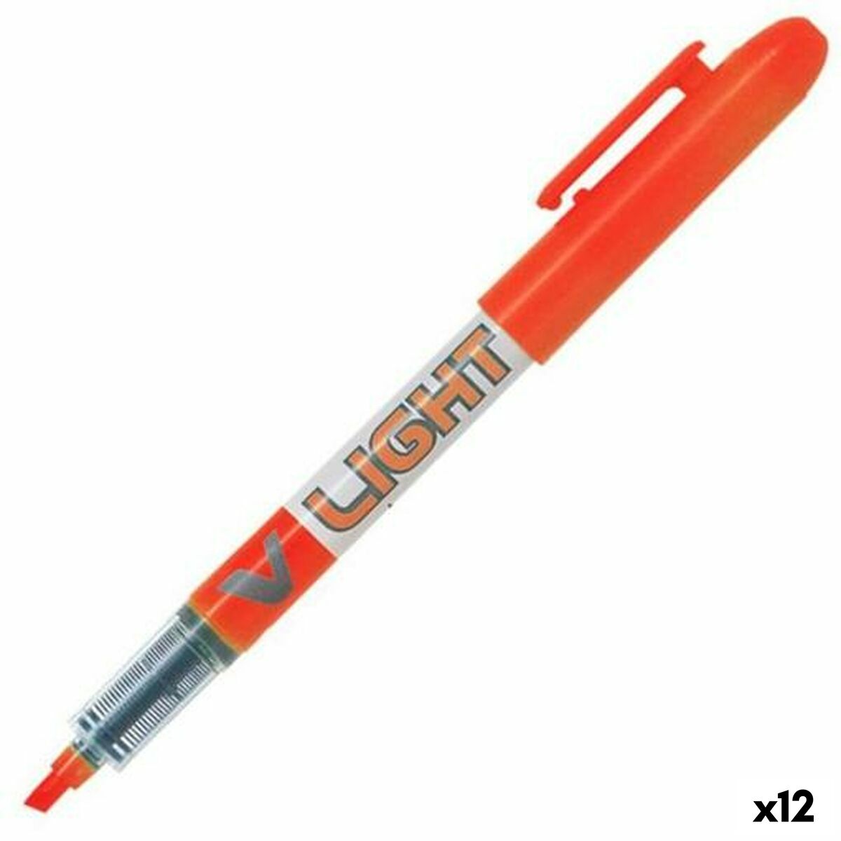Marcador Fluorescente Pilot V Light Laranja (12 Unidades)