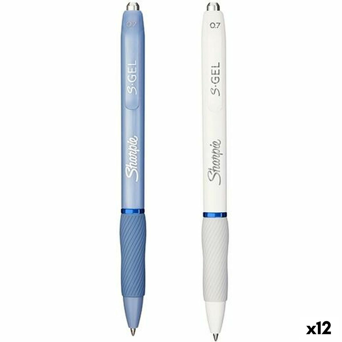 Esferográfica de gel Sharpie S-Gel Branco Azul 0,7 mm (12 Unidades)