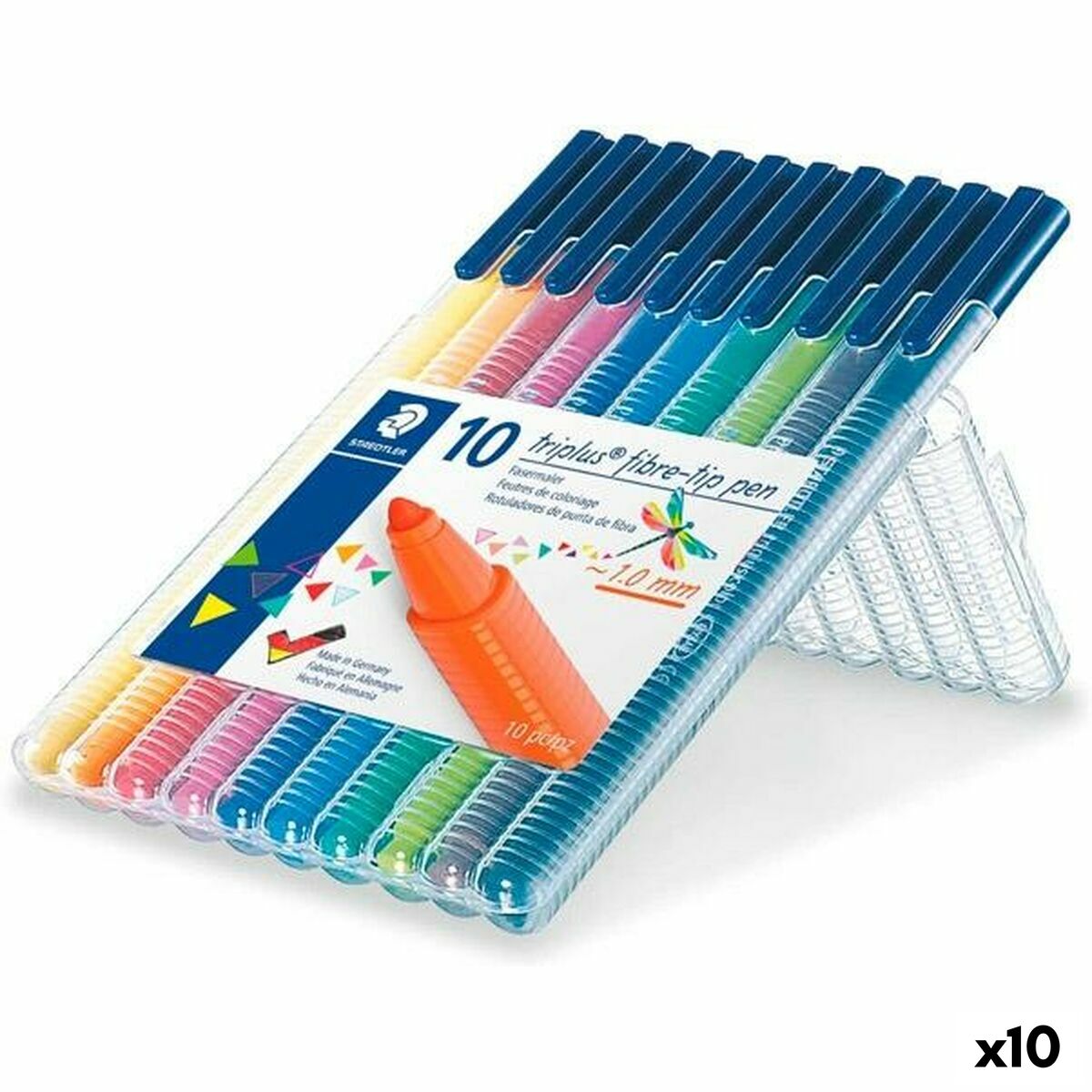 Conjunto de Canetas de Feltro Staedtler Triplus color 10 Unidades