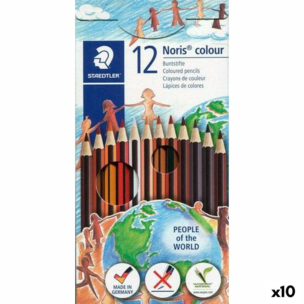 Lápis de cores Staedtler Noris Colour Wopex Conjunto 12 Peças (10 Unidades)
