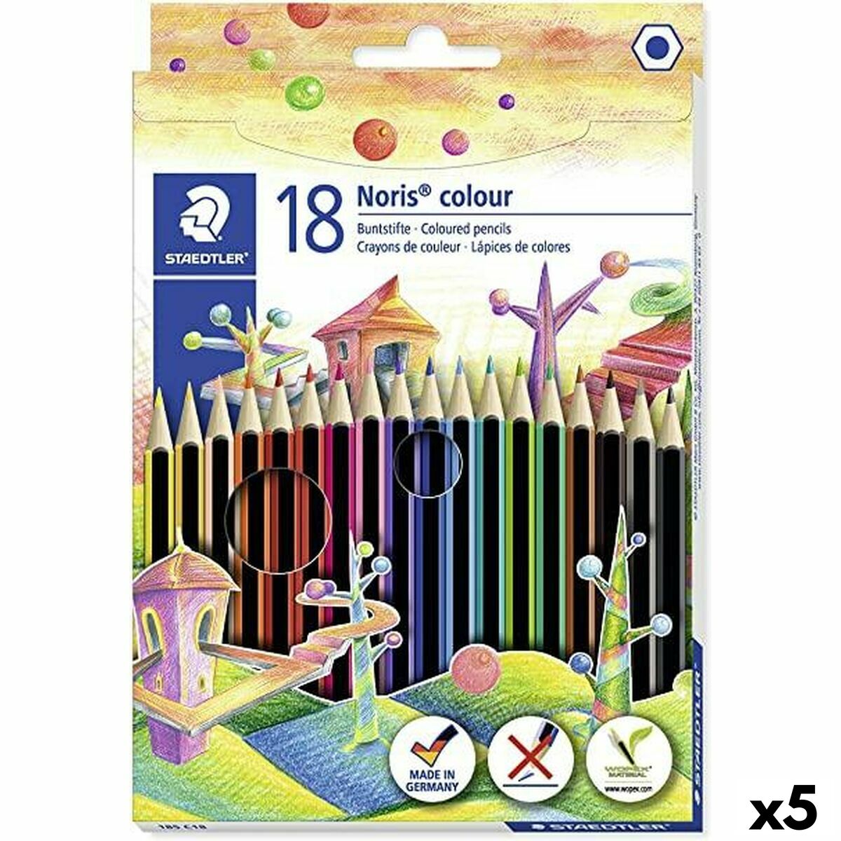 Lápis de cores Staedtler Noris Colour Wopex Conjunto Multicolor (5 Unidades)