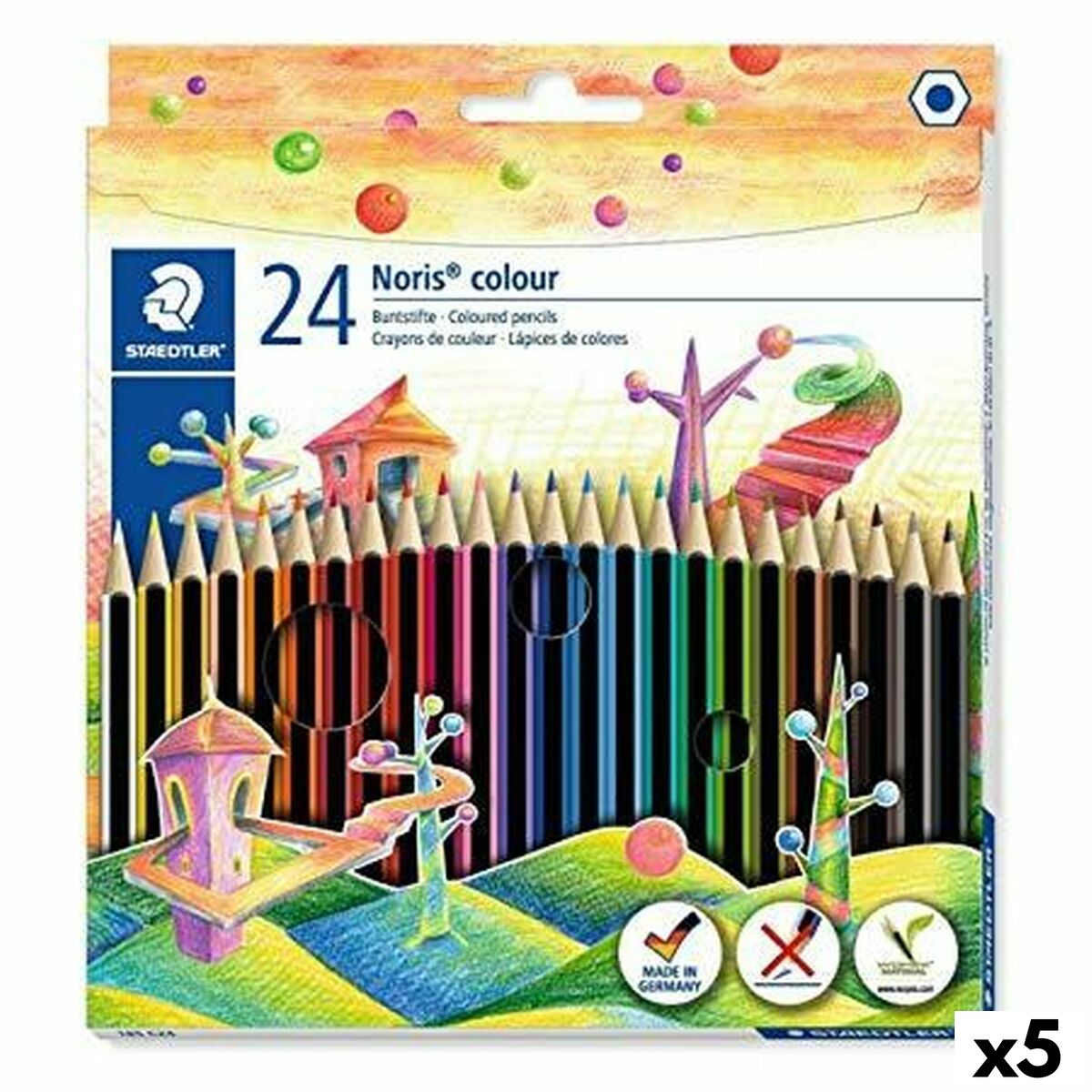 Lápis de cores Staedtler Noris Colour Wopex Conjunto Multicolor (5 Unidades)
