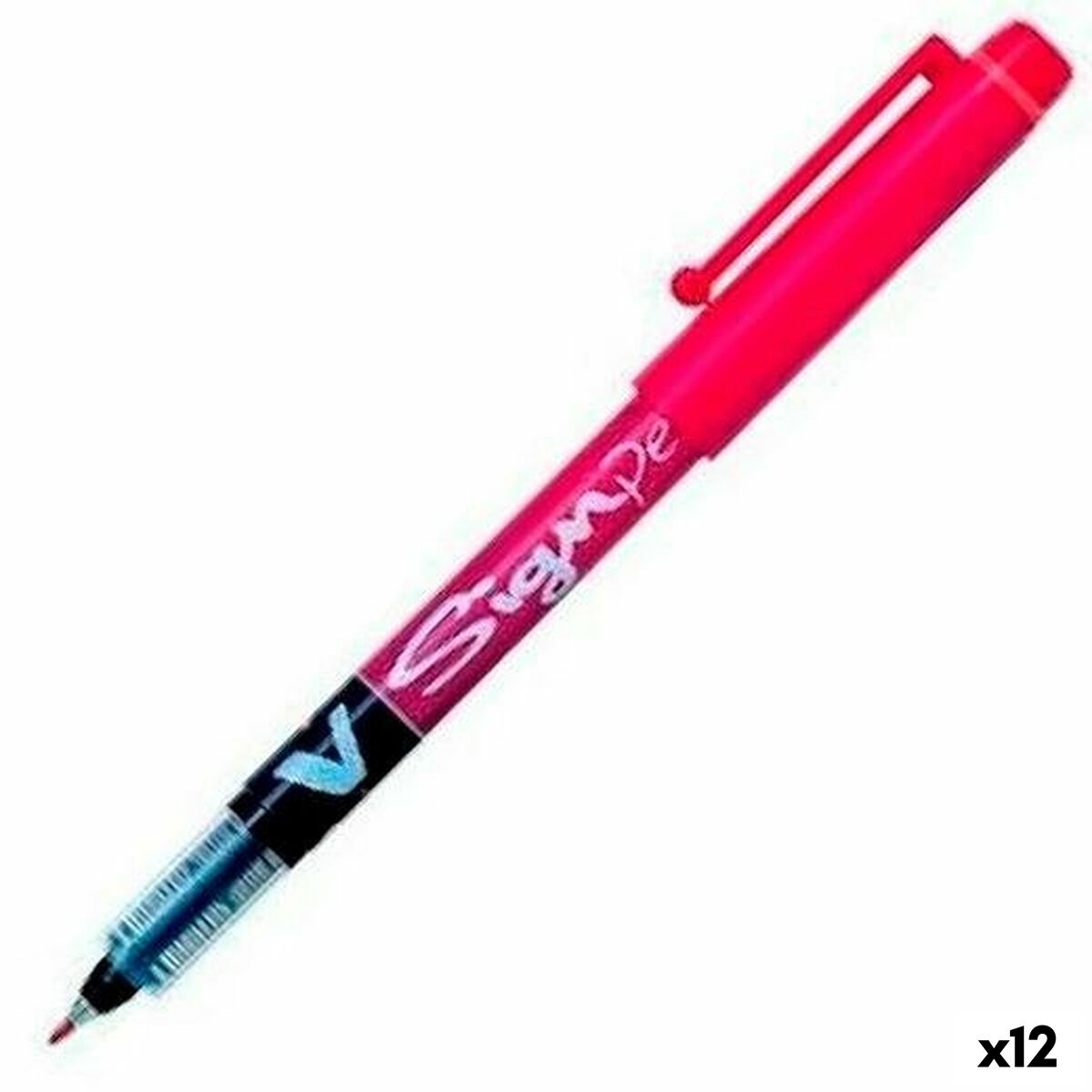 Esferográfica de gel Pilot V Sign Pen Vermelho 0,6 mm (12 Unidades)
