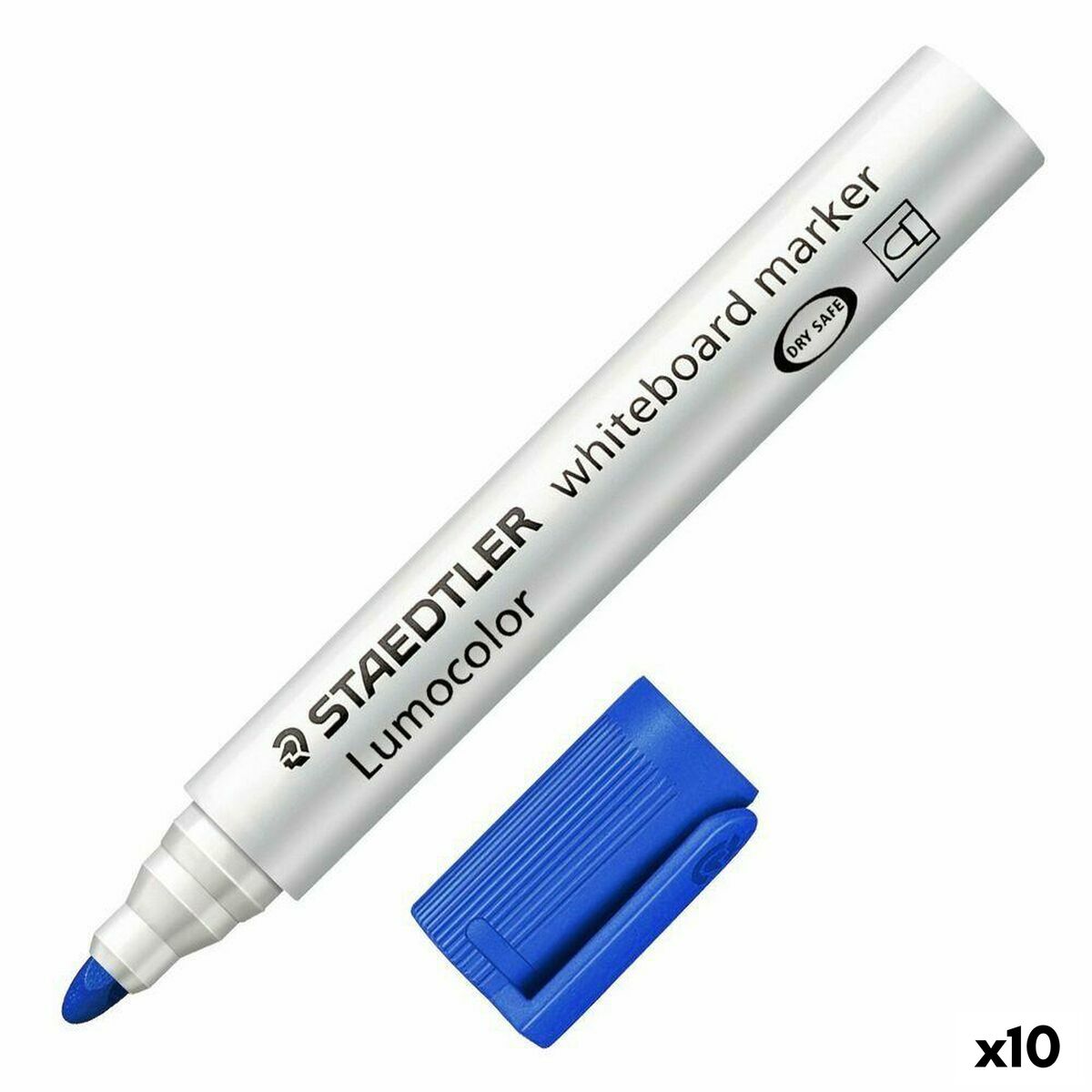 Marcador para Quadro Staedtler Azul Ardósia branca (10 Unidades)