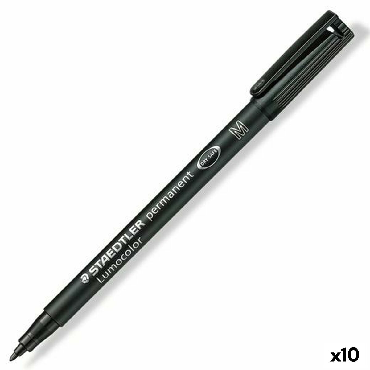 Rotulador permanente Staedtler Lumocolor 317-9 Preto (10 Unidades)