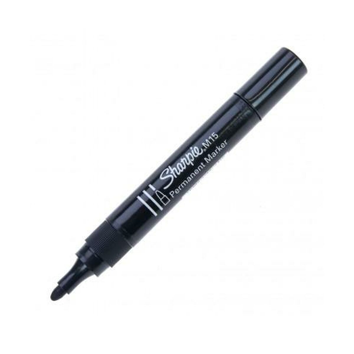 Rotulador permanente Sharpie M15 Preto 12 Unidades