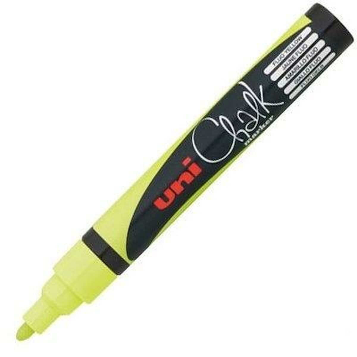 Marcadores de giz líquido Uni-Ball PWE-5M Amarelo (6 Peças)