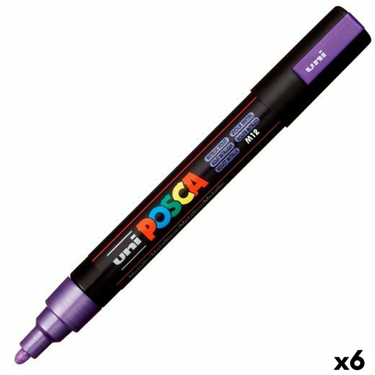 Marcador POSCA PC-5M Violeta (6 Unidades)
