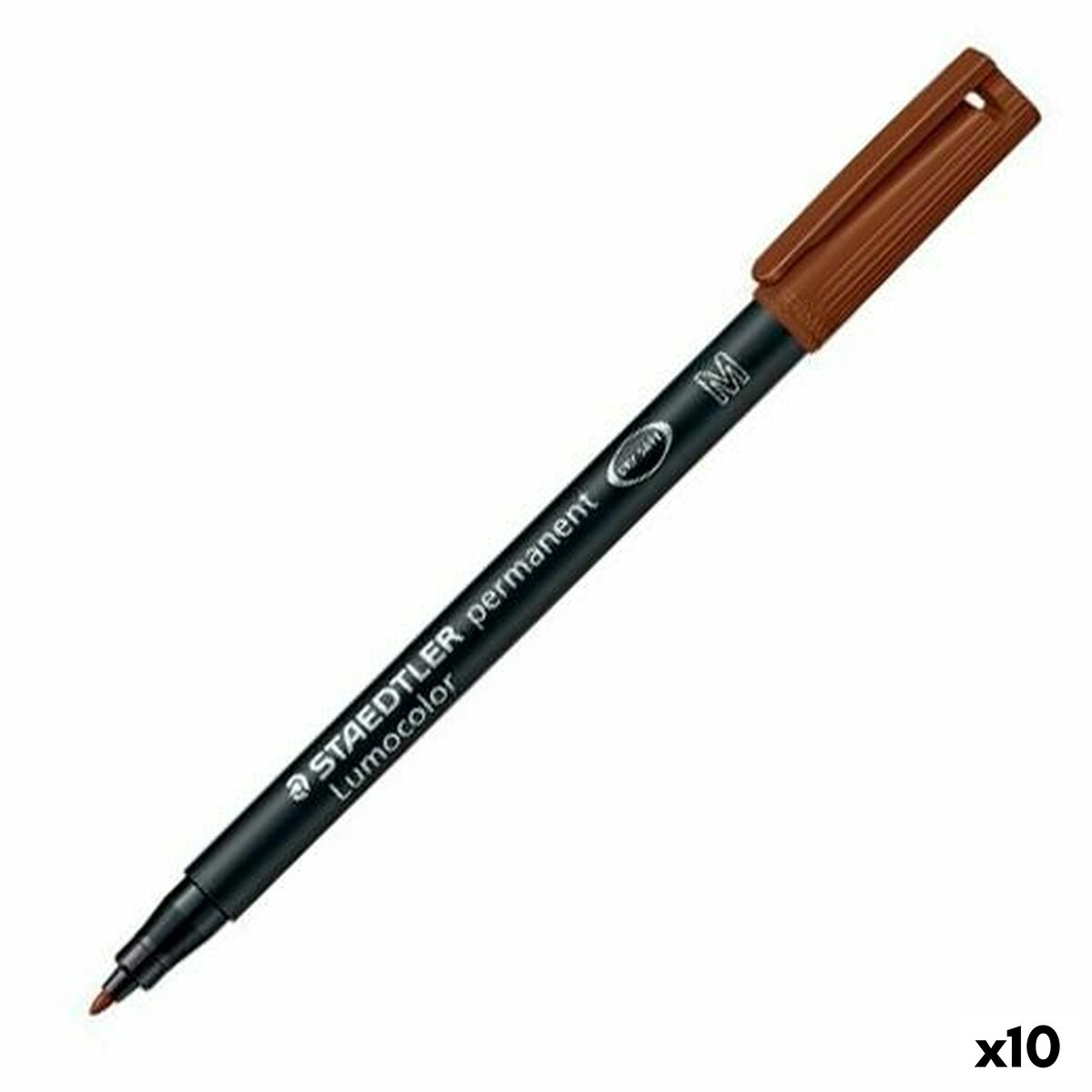Rotulador permanente Staedtler Lumocolor 317-7 M Preto (10 Unidades)