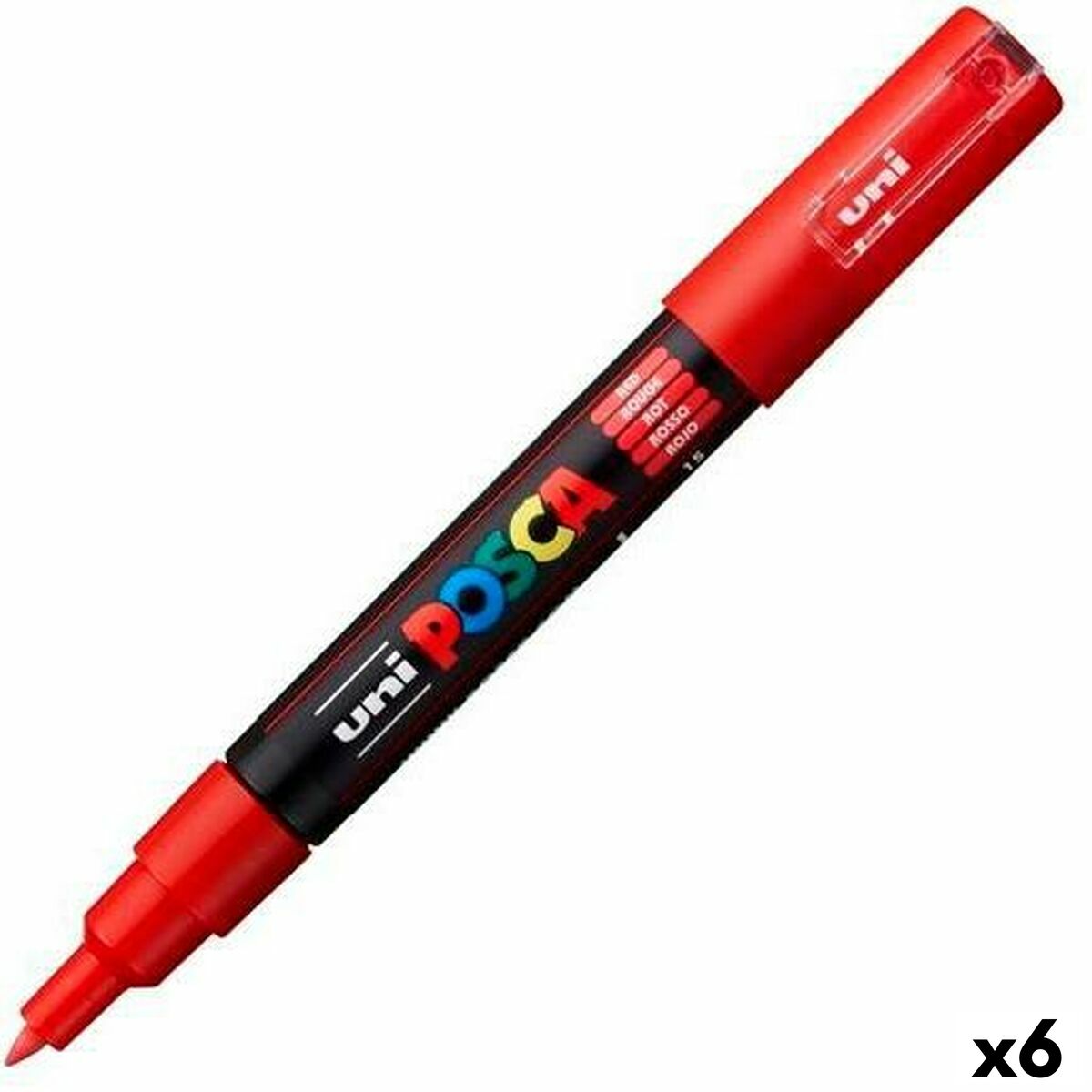 Marcador POSCA PC-1M Vermelho (6 Unidades)