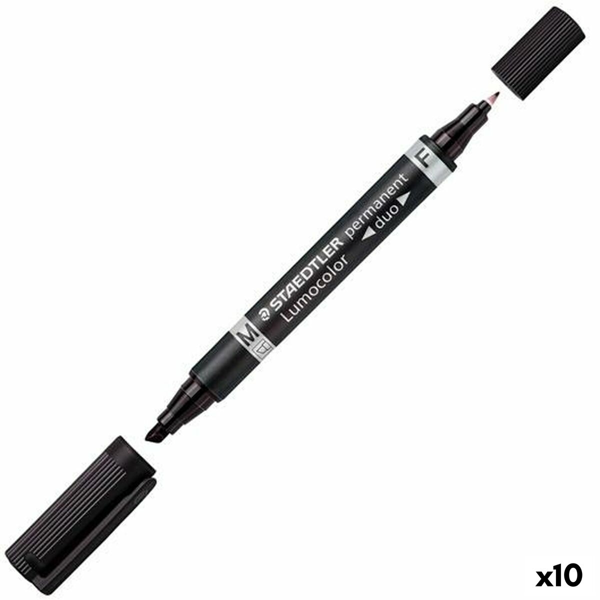Rotulador permanente Staedtler Lumocolor 348 Preto (10 Unidades)