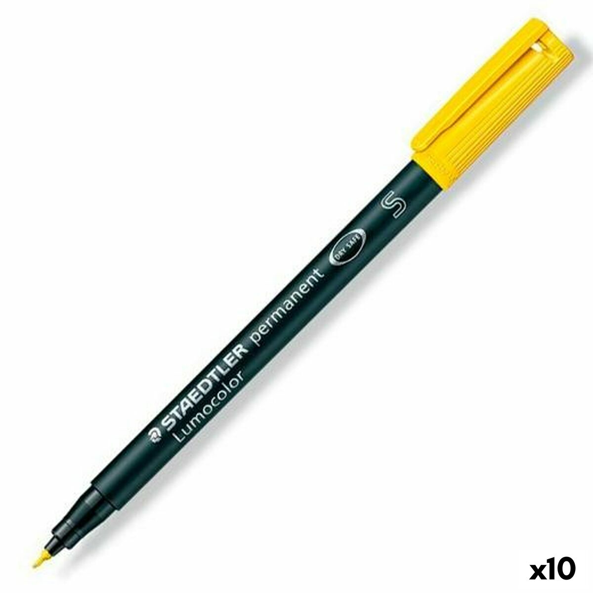 Rotulador permanente Staedtler Lumocolor 313-1 S Amarelo (10 Unidades)