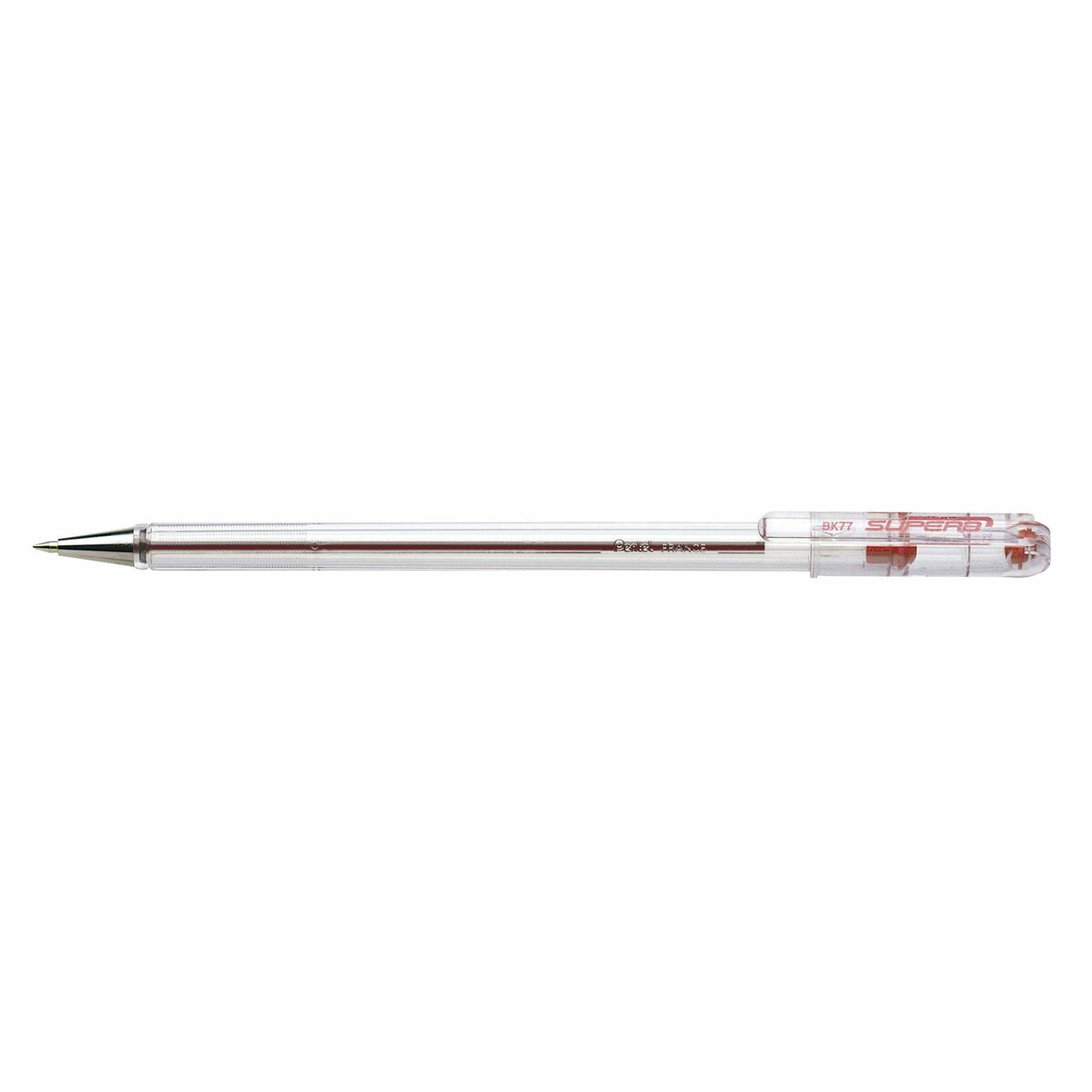 Caneta Pentel Superb Bk77 Vermelho 12 Peças
