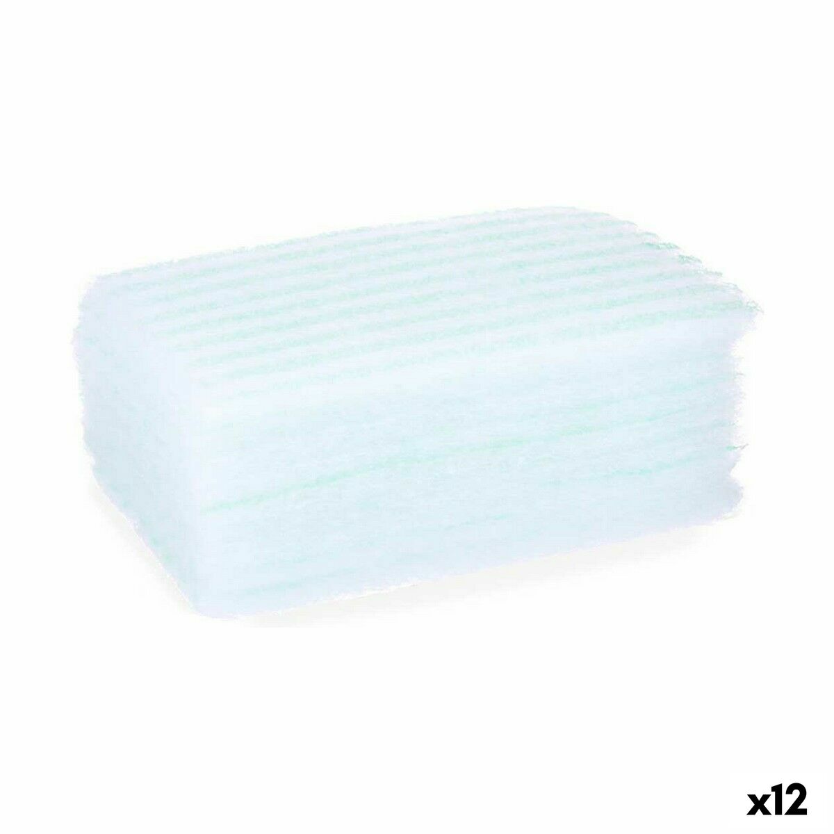 Esponja Corporal Berilo Azul Branco 19,5 x 12 x 1,5 cm Sabonete (12 Unidades)