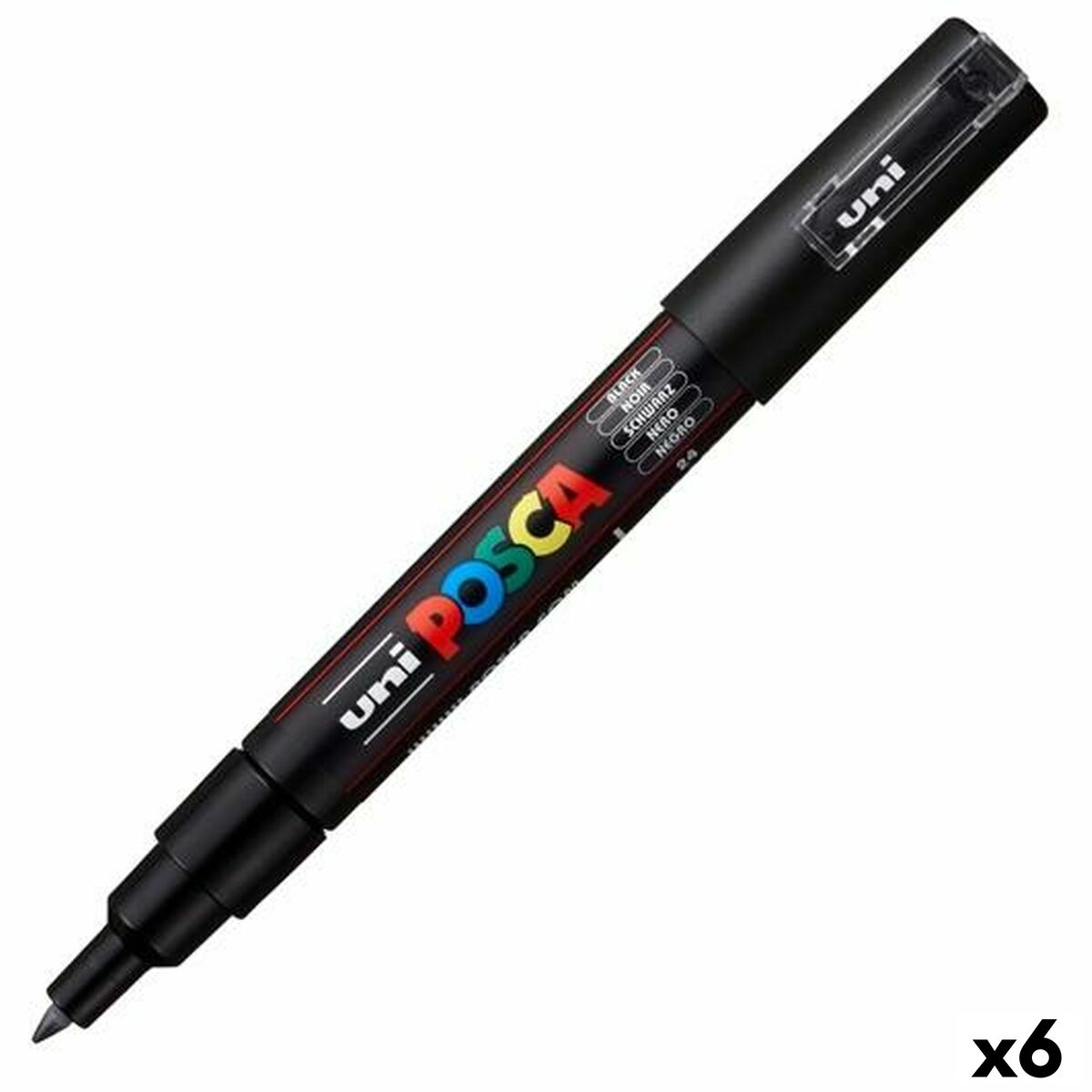 Rotulador POSCA PC-1M Preto (6 Unidades)