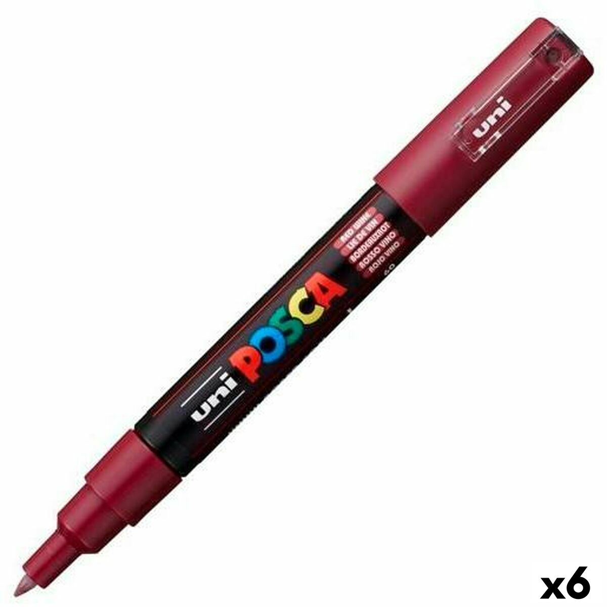 Rotulador POSCA PC-1M Vermelho Castanho-avermelhado (6 Unidades)