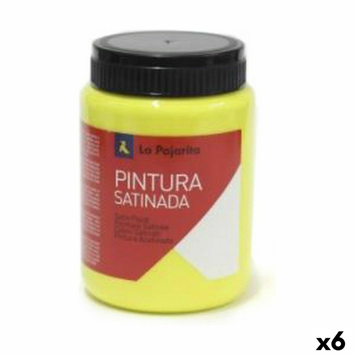 Têmpera La Pajarita Lemon L-01 6 Peças Acetinado Escolar Amarelo