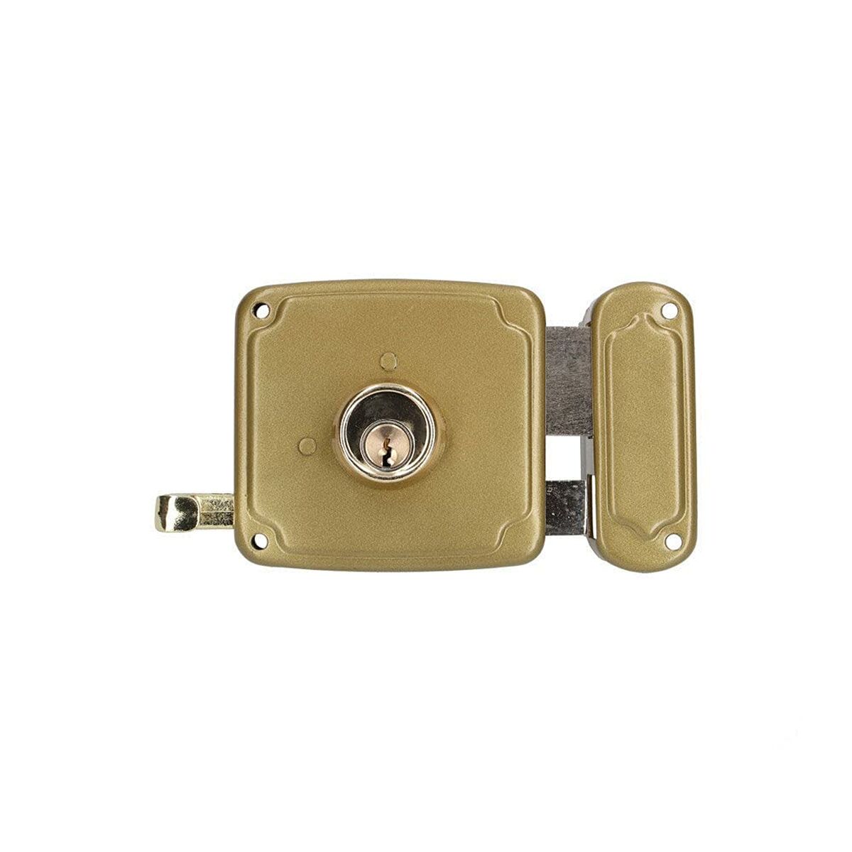 Fechadura de sobreposição EDM 85262 Dourado Aço 100 x 94 mm Sobrepor