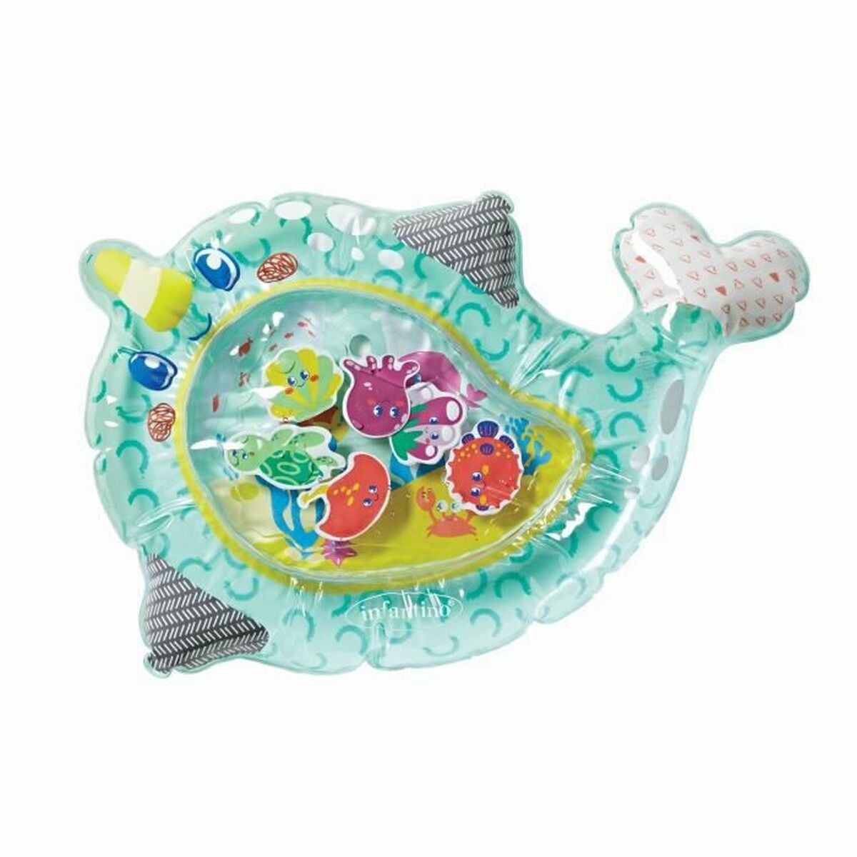 Tapete de Jogos Insuflável com Água para Bebé Infantino Sea Unicorn 71 x 48 cm