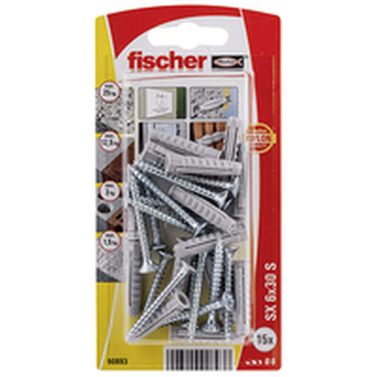 Buchas e parafusos Fischer (15 Unidades)