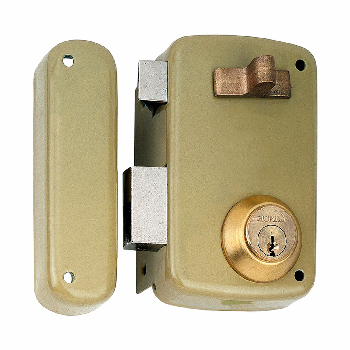 Fechadura de sobreposição Lince 5056a-95056ahe70i Aço Esquerda 70 mm Sobrepor