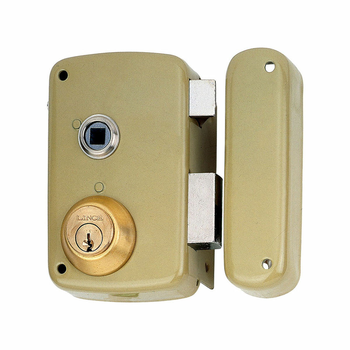 Fechadura de sobreposição Lince 5056b-95056bhe60d Aço Direita 60 mm Sobrepor