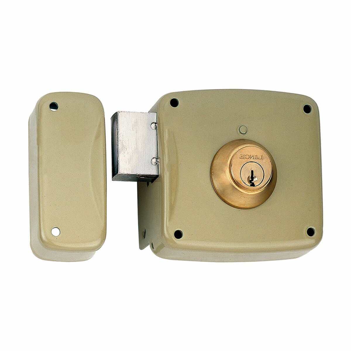 Fechadura de sobreposição Lince 5124a-95124ahe12i Aço Esquerda 120 mm Sobrepor