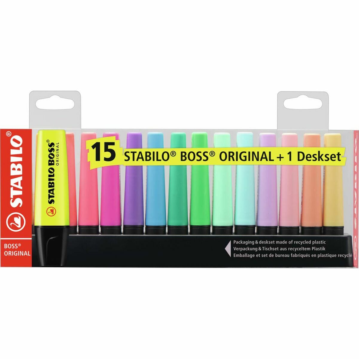 Marcador Fluorescente Stabilo Multicolor 15 Peças