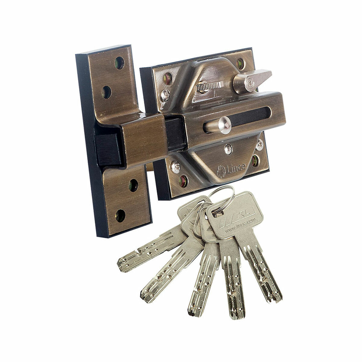 Ferrolho de segurança Lince 7930r-97930rbi Bronze