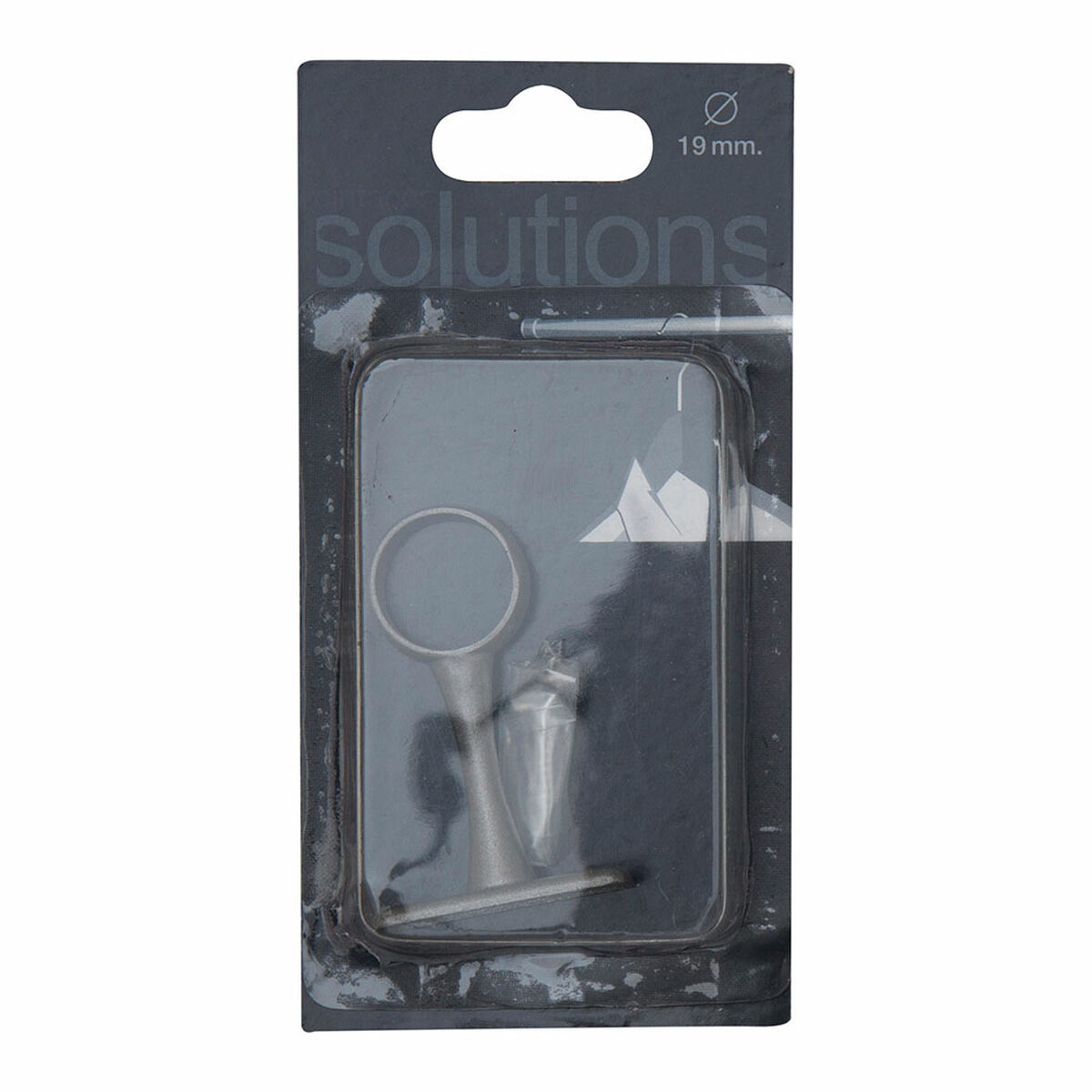 Suporte para varão de armário Stor Planet Cinzento Acetinado Ø 1,9 cm Central