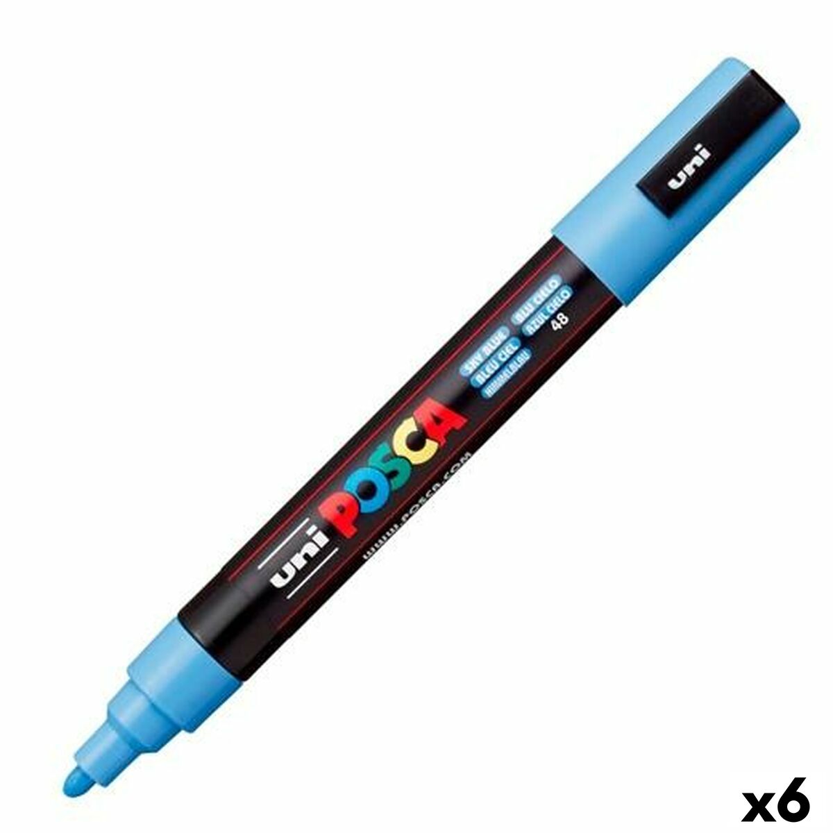 Marcador POSCA PC-5M Azul celeste (6 Unidades)