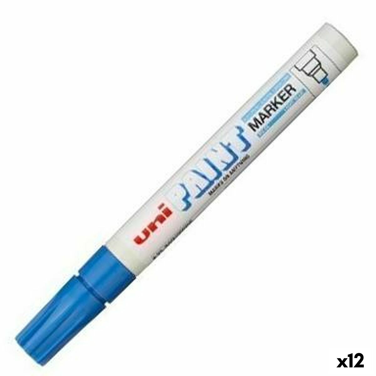 Rotulador permanente Uni-Ball PX-20 Azul (12 Unidades)