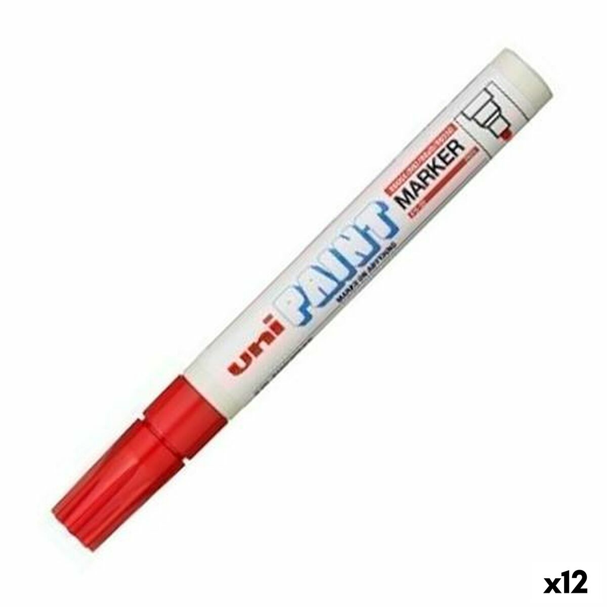Rotulador permanente Uni-Ball PX-20 Vermelho (12 Unidades)
