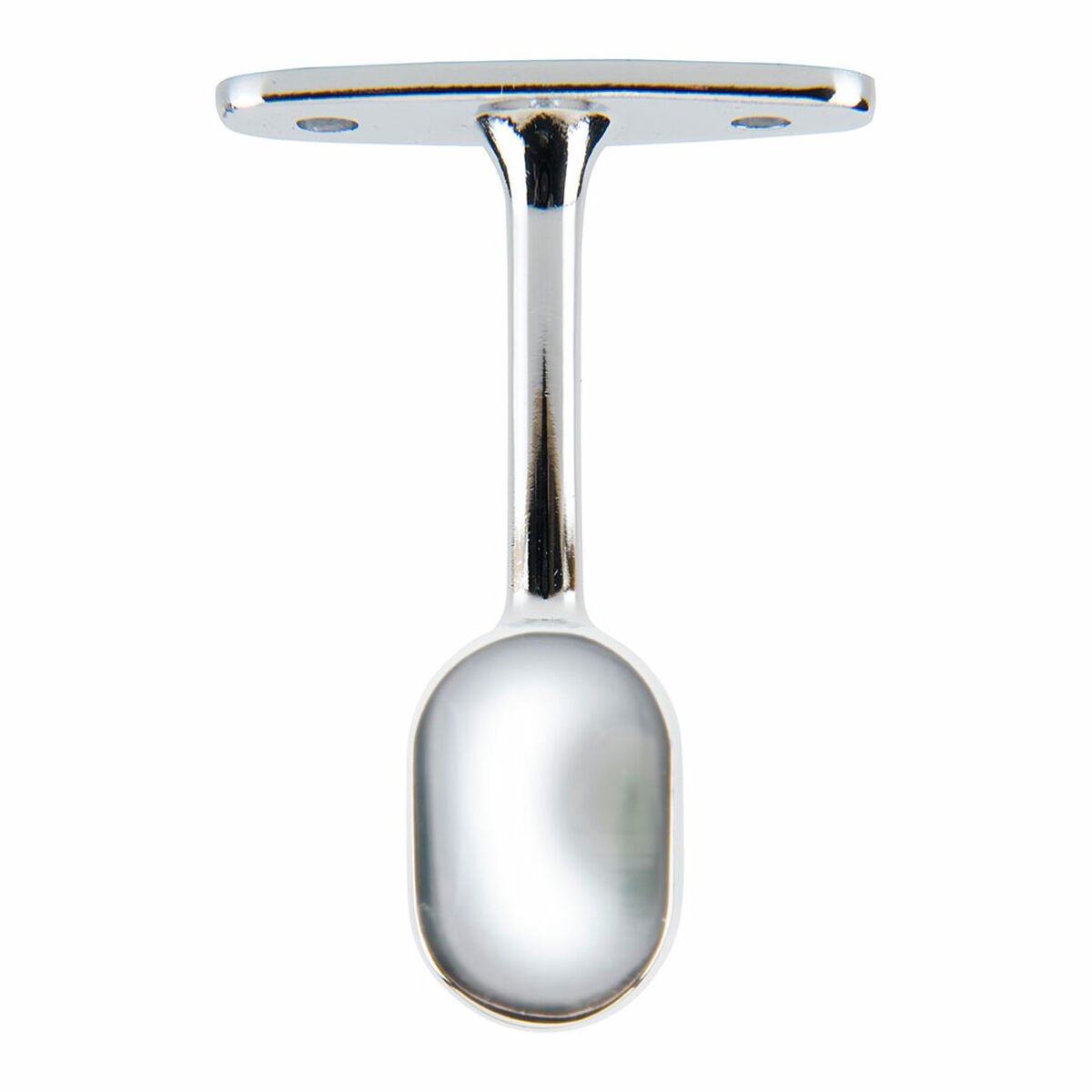 Suporte para varão de armário Stor Planet Oval Cromado 2,5 x 1,5 cm Prateado (2 Unidades)