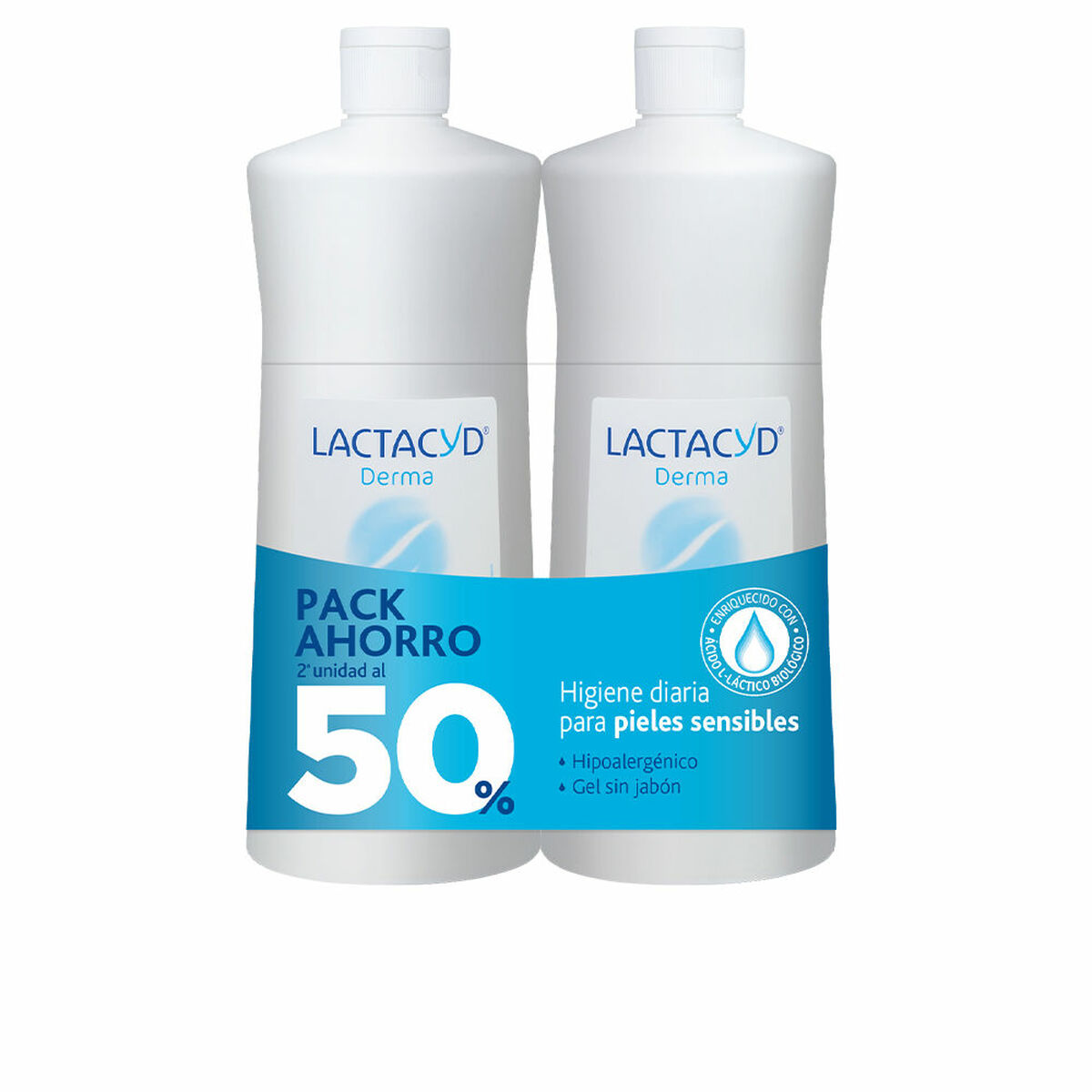 Gel de Banho Dermoprotetor Lactacyd Lactacyd Derma 1 L 2 x 1 L Pele sensível