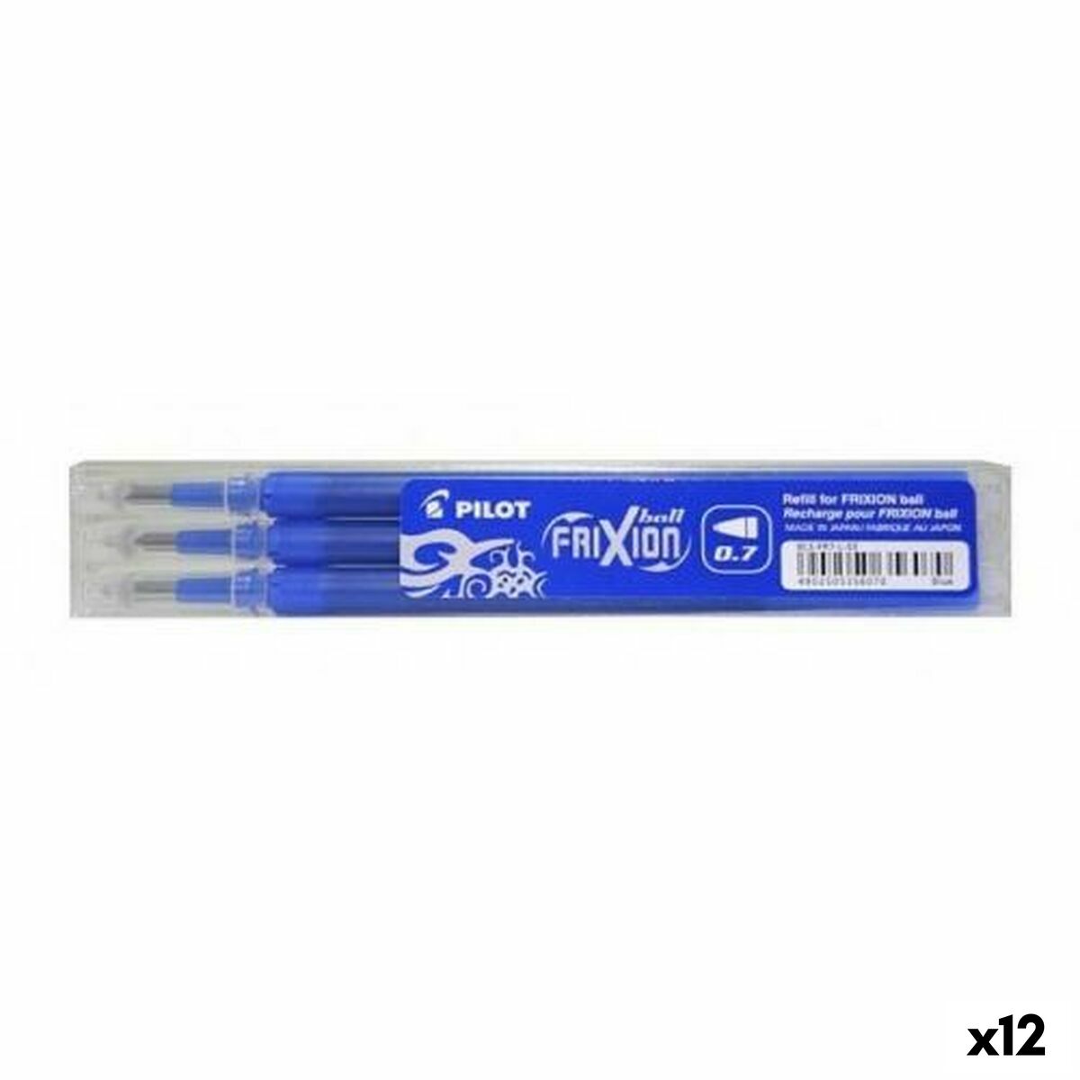 Conjunto de recargas Pilot Frixion 0,7 Caneta 3 Peças Azul (12 Unidades)