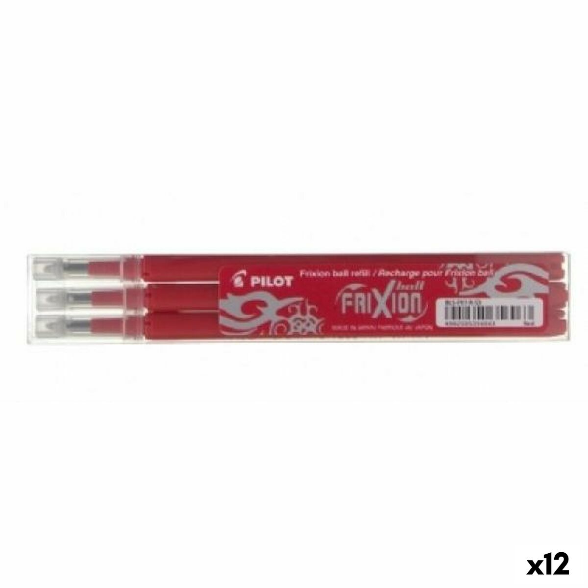 Conjunto de recargas Pilot Frixion 0,7 Caneta 3 Peças Vermelho (12 Unidades)
