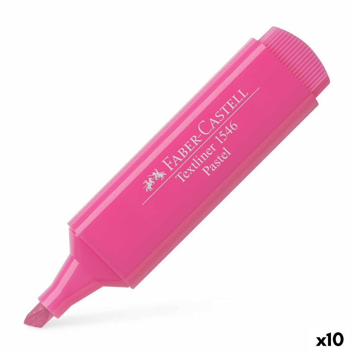 Marcador Fluorescente Faber-Castell Textliner 1546 Pastel Cor de Rosa (10 Unidades)