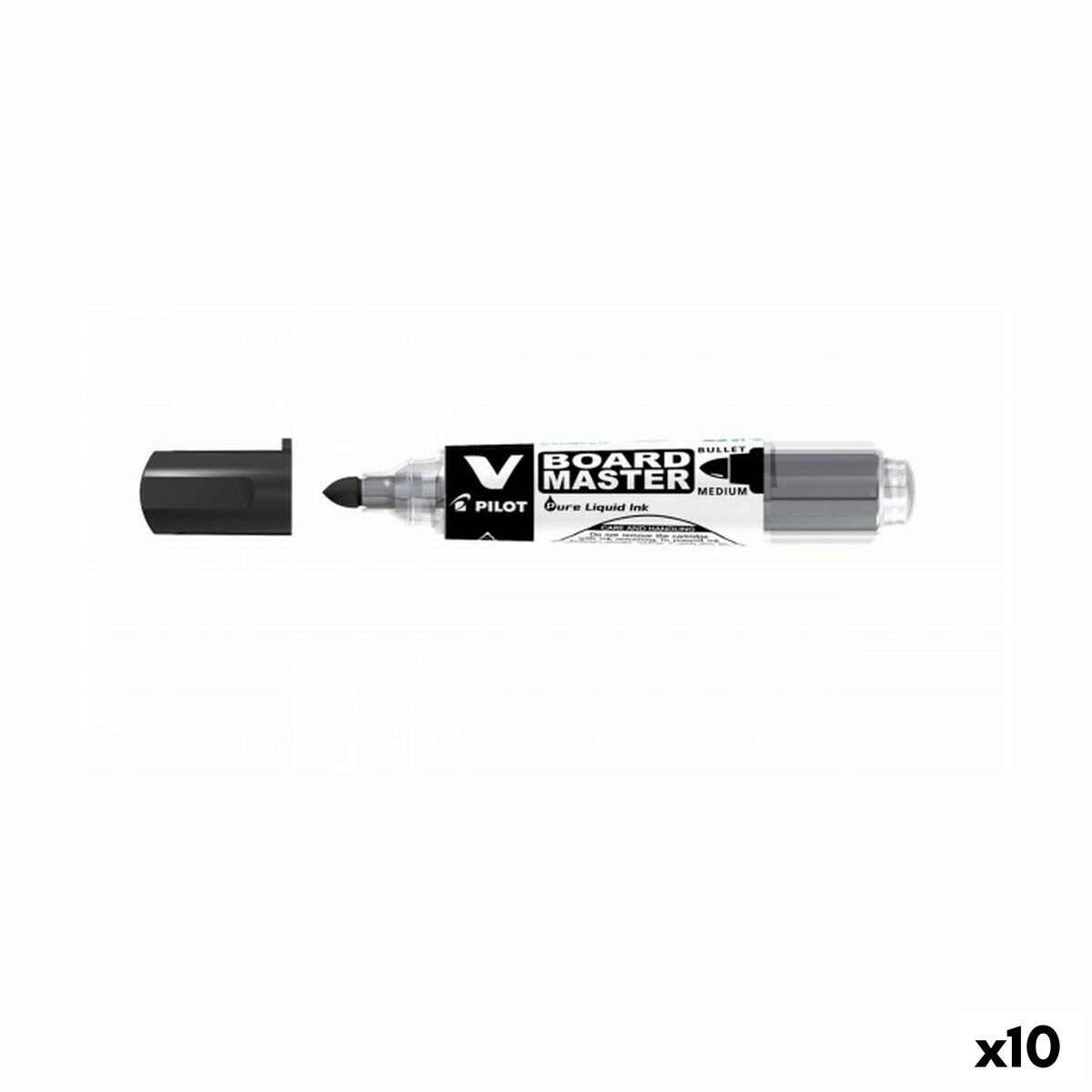 Marcador para Quadro Pilot V Board Master Preto Ardósia branca Recarregável (10 Unidades)