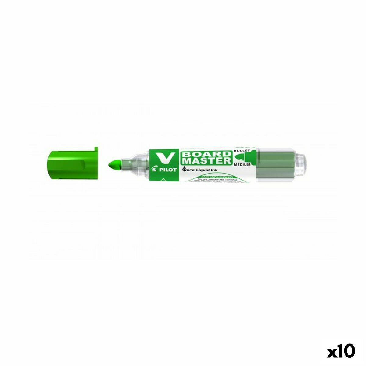 Marcador para Quadro Pilot V Board Master Verde Ardósia branca Recarregável (10 Unidades)