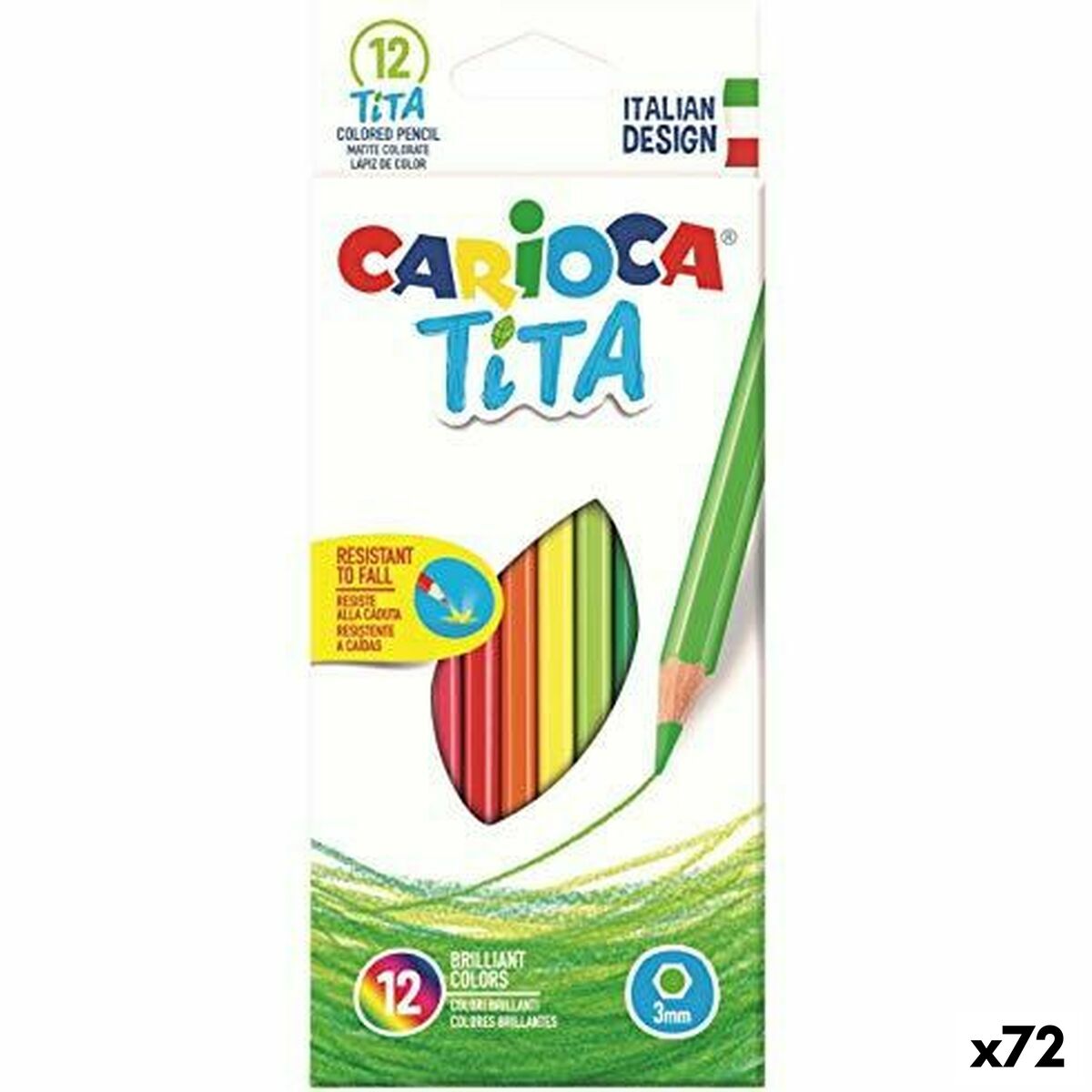 Conjunto de Lápis Carioca Tita 12 Peças Multicolor (72 Unidades)
