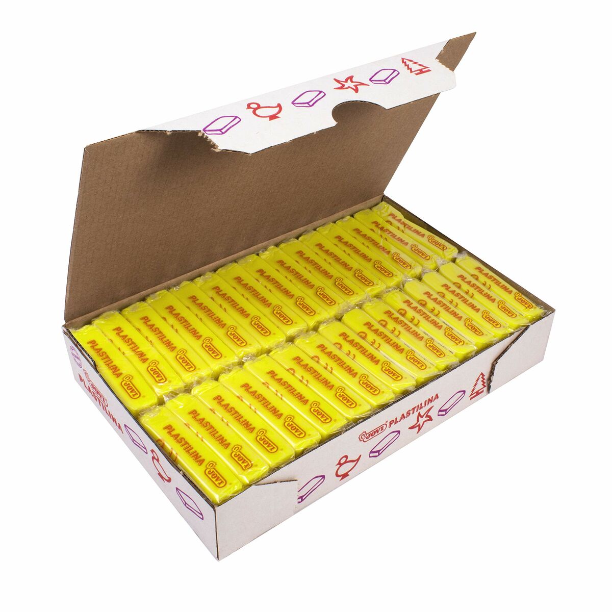 Plasticina Jovi Amarelo 50 g (30 Peças)