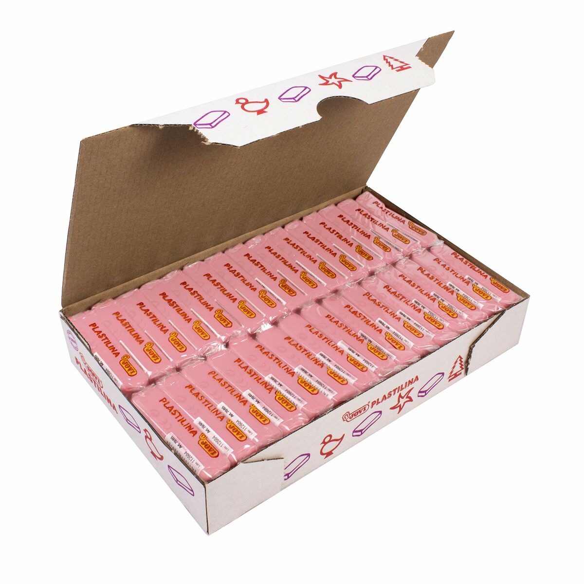 Plasticina Jovi Cor de Rosa 50 g (30 Peças)