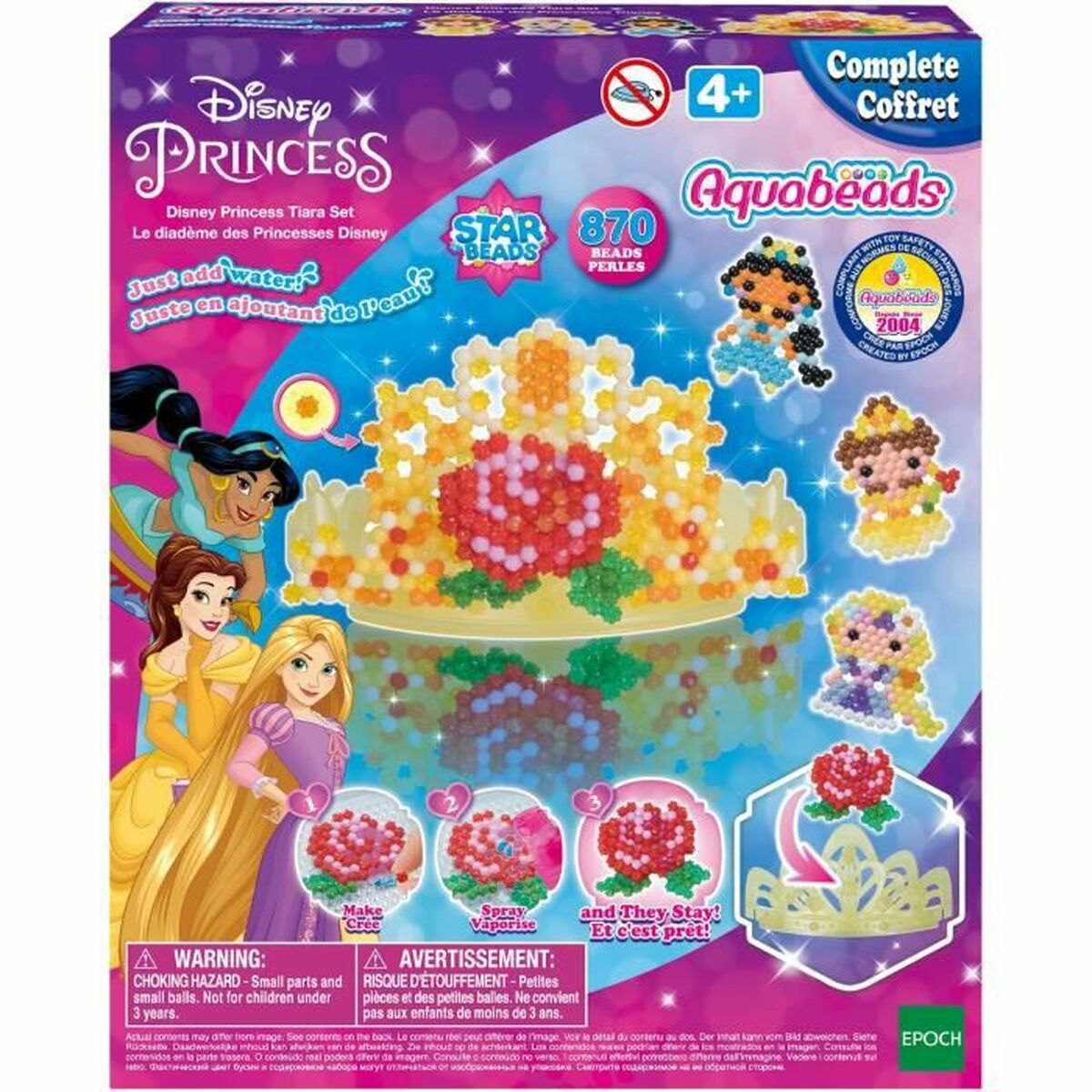 Missangas Aquabeads The Disney Princess Tiara 870 Peças