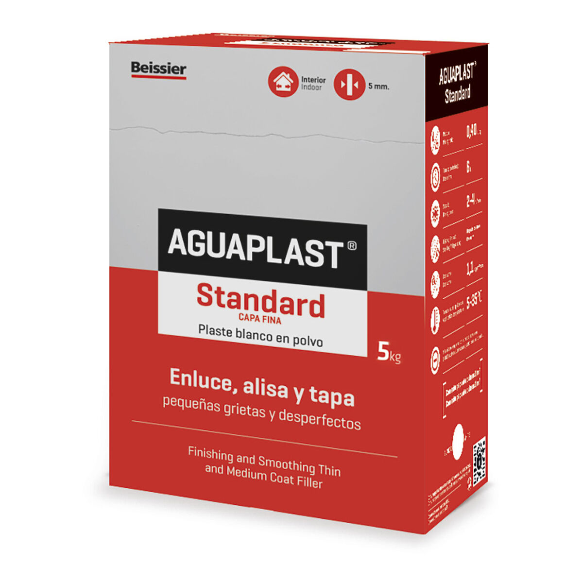 Massa em pó Aguaplast 70002-007 Standard Branco