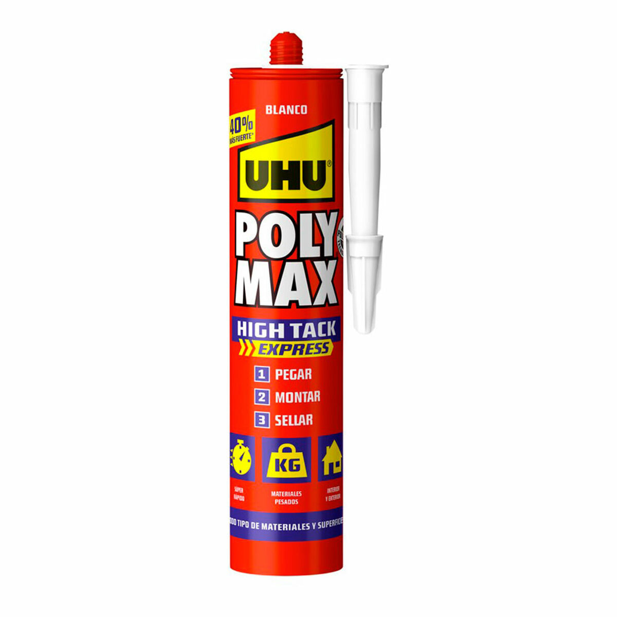 Selador/Adesivo UHU 7000131 Poly Max High Tack Express Branco 440 g