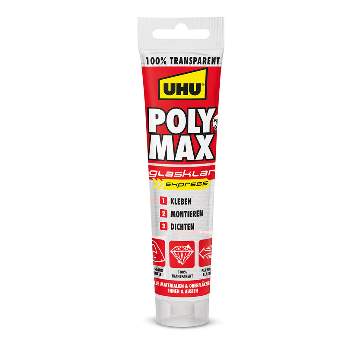 Selador/Adesivo UHU 6310615 Poly Max Cristal Express Transparente 115 g