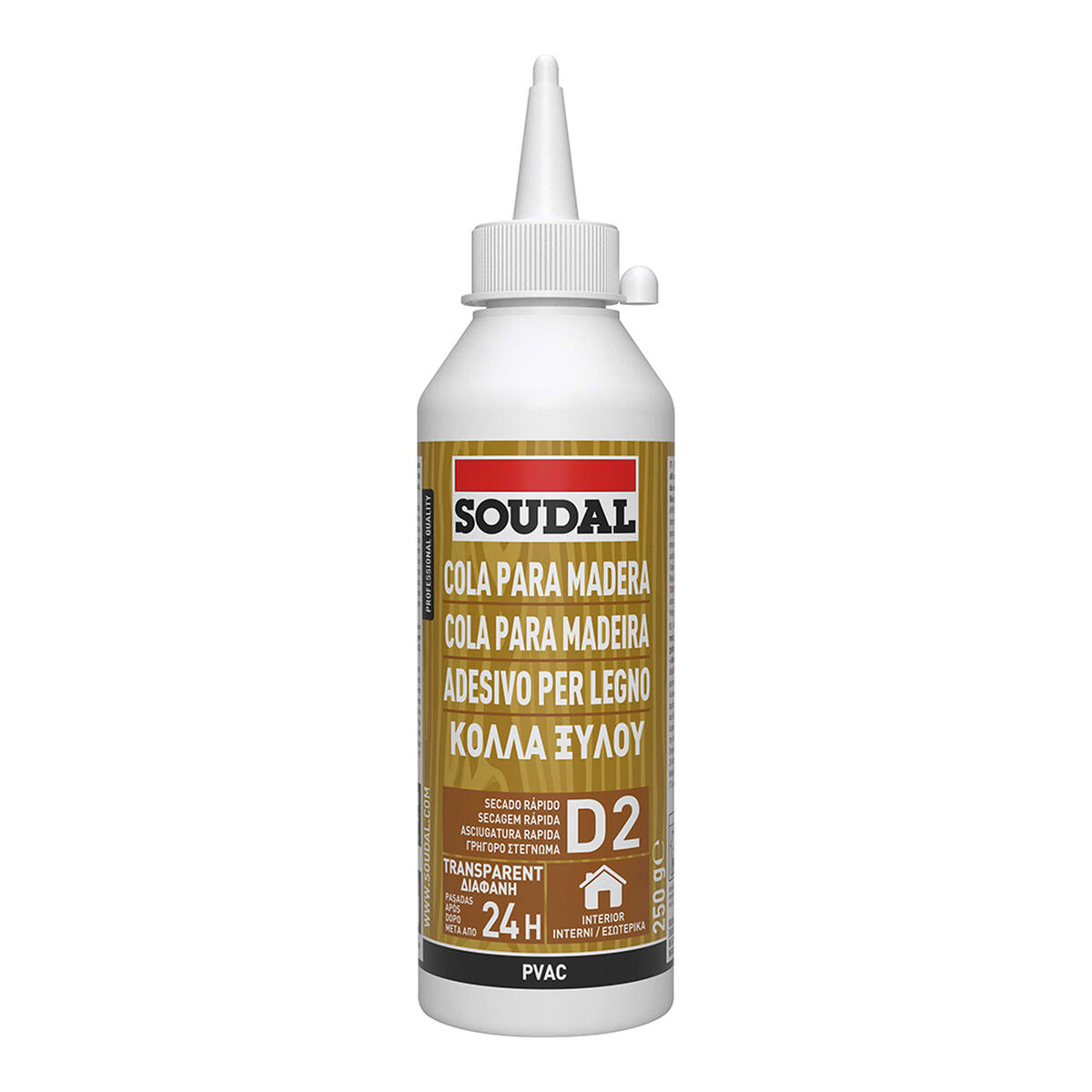 Cola Instantânea Soudal 117834 Madeira Branco 250 g