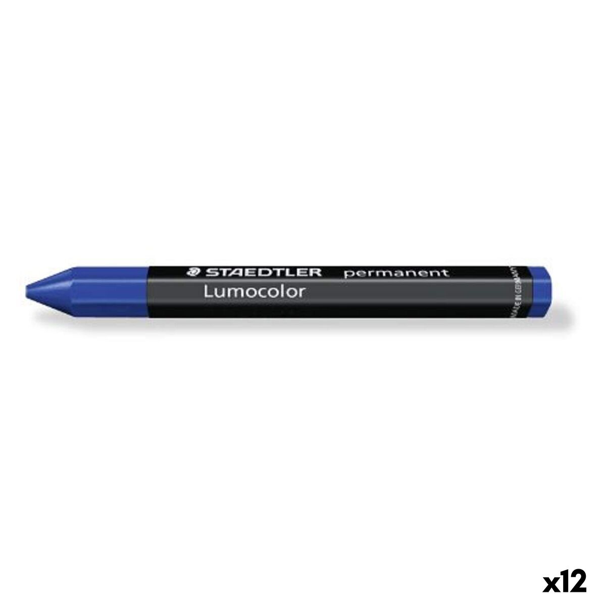 Lápis de cera Staedtler Lumocolor 236-3 Azul (12 Unidades)